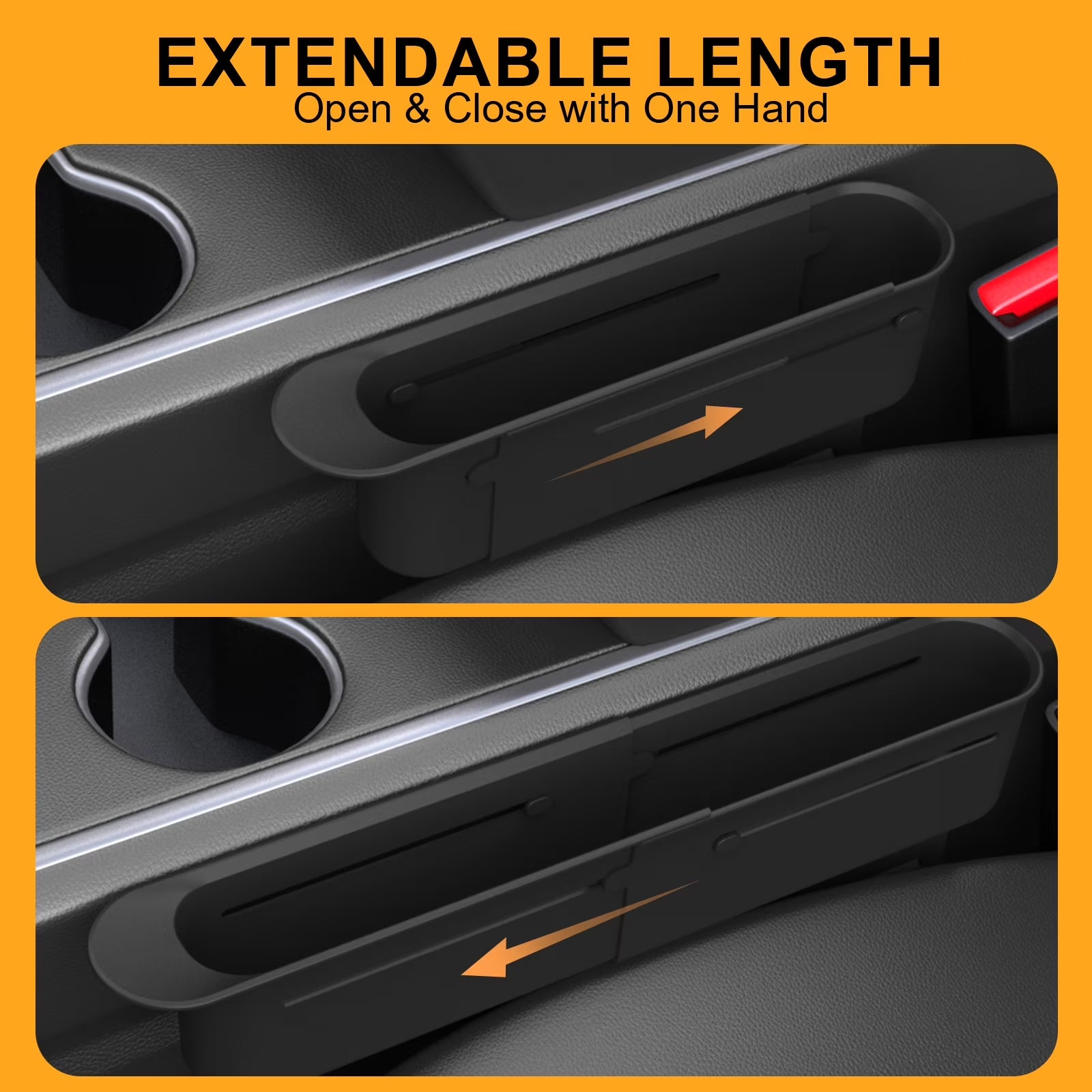 Transform Your Driving Experience with the Ultimate Seat Gap Filler Organizer – Expandable Storage for Phone, Keys & Cards, Perfect Fit for SUVs, Trucks, and All Vehicles