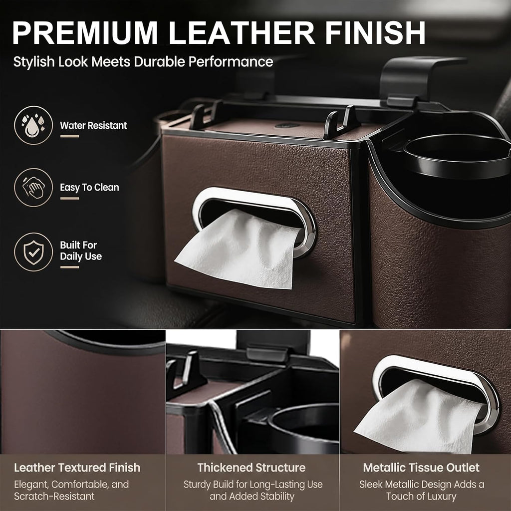 Maximize Your Car's Space with the 4-In-1 KARTAN Back Seat Organizer - Multifunctional and Stylish Storage Solution for Travel & Daily Use