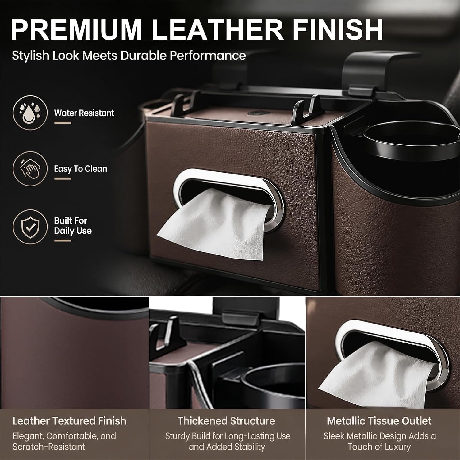 Maximize Your Car's Space with the 4-In-1 KARTAN Back Seat Organizer - Multifunctional and Stylish Storage Solution for Travel & Daily Use