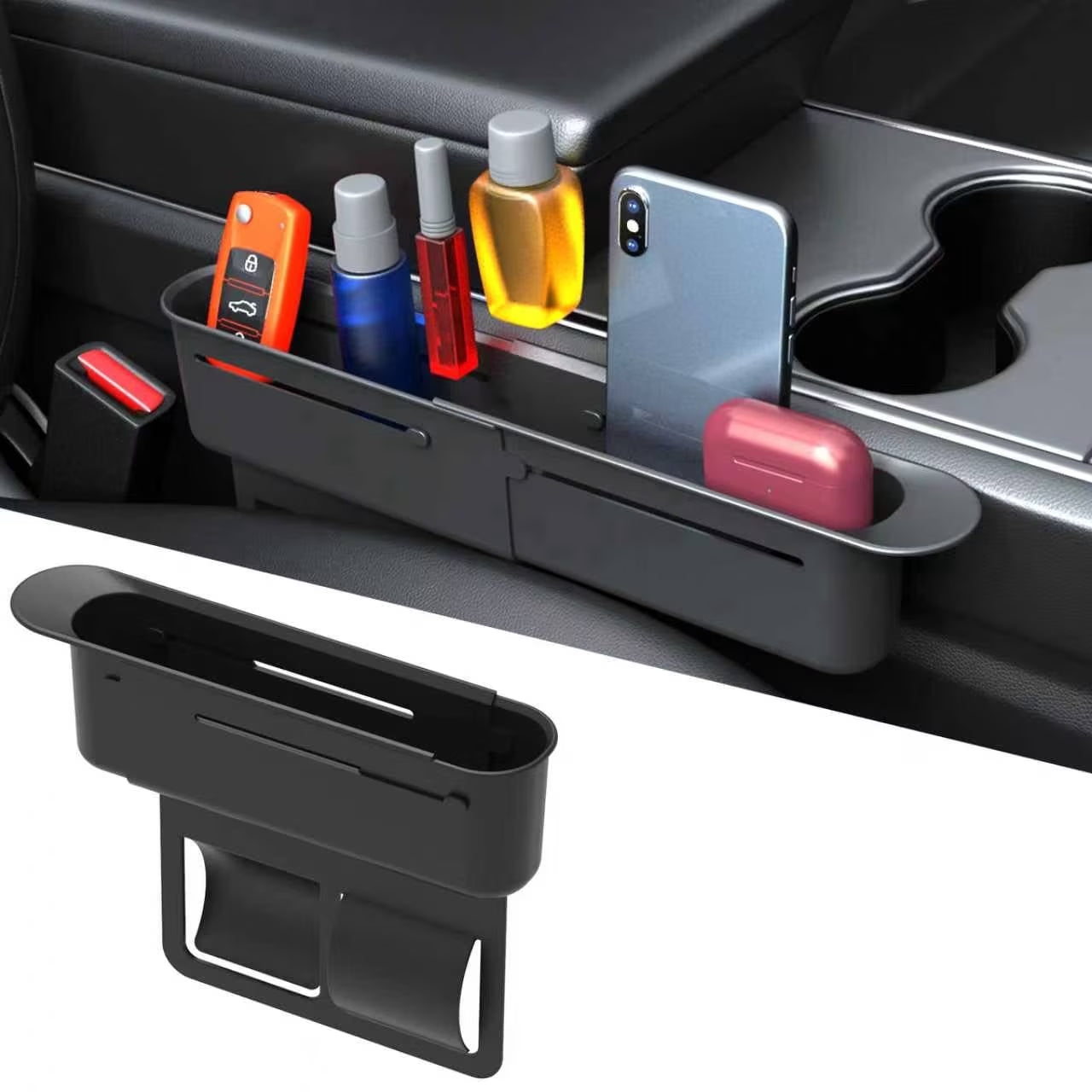 Transform Your Driving Experience with the Ultimate Seat Gap Filler Organizer – Expandable Storage for Phone, Keys & Cards, Perfect Fit for SUVs, Trucks, and All Vehicles