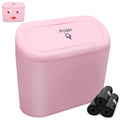 Stylish Pink Leak-Proof Car Trash Can with Lid - Includes 45 Trash Bags for Effortless Cleanliness and Organization
