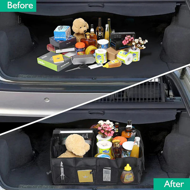 Ultimate Trunk Cargo Organizer - Folding Storage Bin for Cars, Trucks & SUVs - 40L Capacity